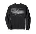 Baseball Us Flag Baseball Lover Dad Sweatshirt - Aesthetic Graphic Unisex - T-Shirt, Sweatshirt, Hoodie