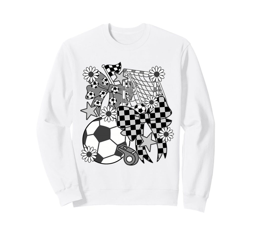 Soccer Ball Mama Coquette Bow Sweatshirt - Custom Art Print Men Women - T-Shirt, Sweatshirt, Hoodie
