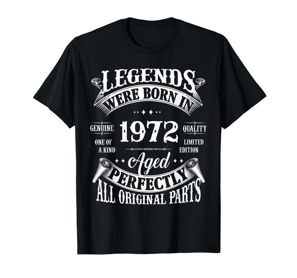 54Th Birthday Legends Born 1972 54 T-Shirt - Aesthetic Graphic Unisex - T-Shirt, Sweatshirt, Hoodie