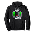 Tired Twin Dad Low Battery Full Charge Hoodie - Novelty Apparel Unisex - T-Shirt, Sweatshirt, Hoodie