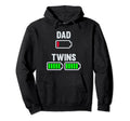 Tired Twin Dad Low Battery Dad Twins Hoodie - Streetwear Style Unisex - T-Shirt, Sweatshirt, Hoodie