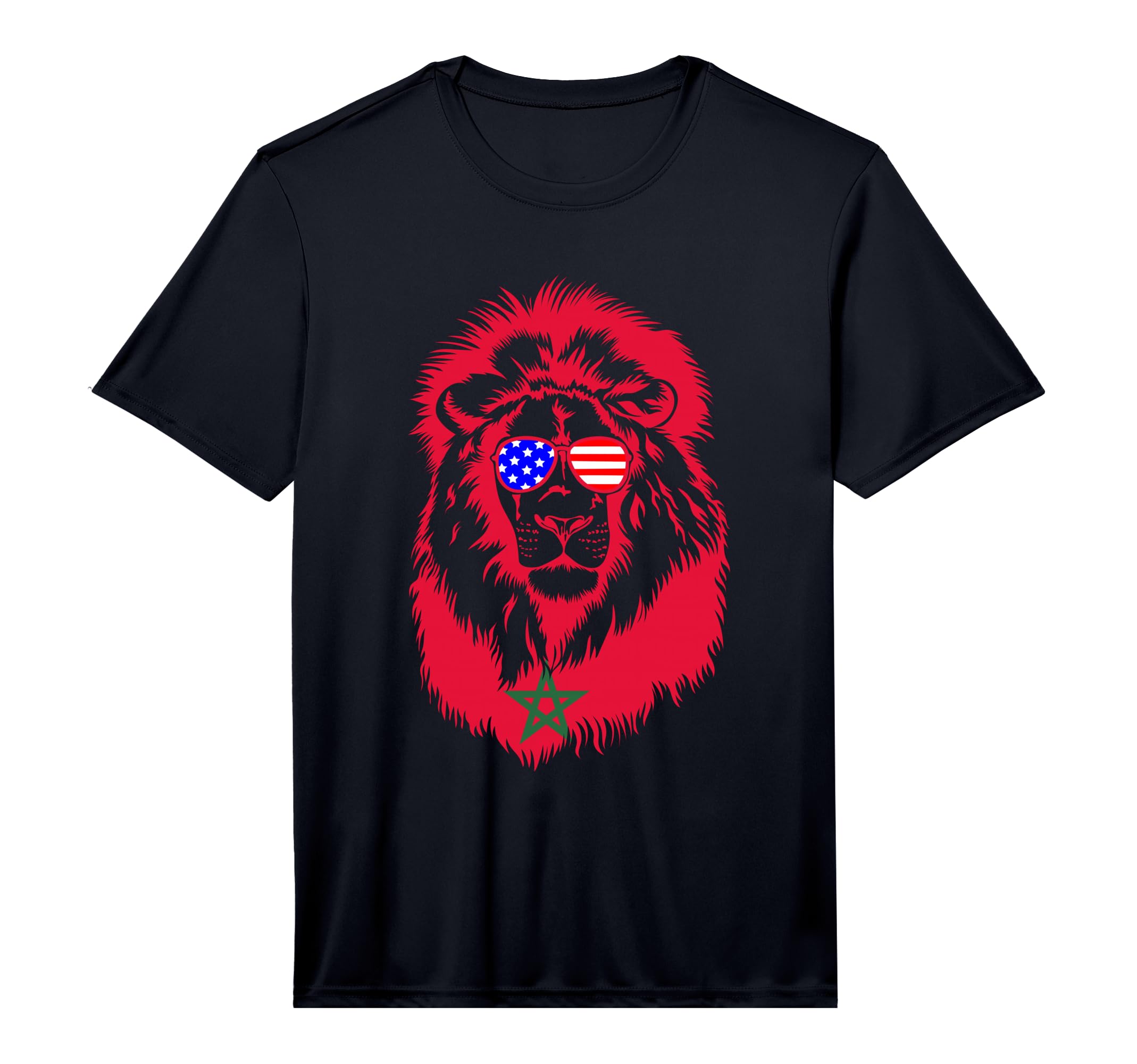 Moorish American Morocco Flag Moroccan T-Shirt - Trendy Graphic for Adults - T-Shirt, Sweatshirt, Hoodie