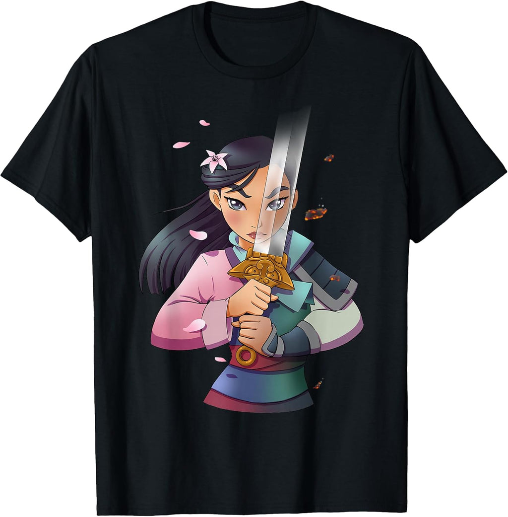 Mulan Anime Half Girl Warrior Graphic - Adult & Kids T-Shirts, Sweatshirts & Hoodies apparel design preview 1