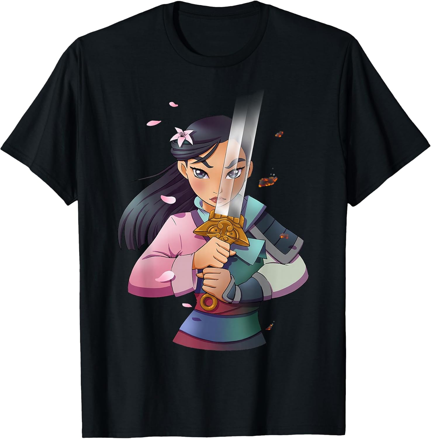 Mulan Anime Half Girl Warrior Graphic - Adult & Kids T-Shirts, Sweatshirts & Hoodies apparel design preview 1