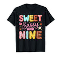 Sweet Sassy And Nine Donut Bday 9Th T-Shirt - Graphic Print Men Women - T-Shirt, Sweatshirt, Hoodie