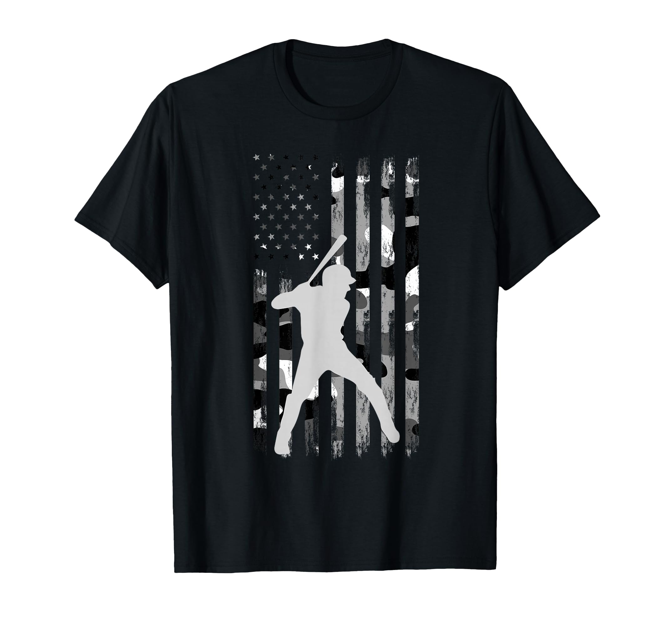 Baseball Player American Flag Usa T-Shirt - Aesthetic Graphic for Adults - T-Shirt, Sweatshirt, Hoodie