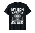 My Son Is Iron Mask Baseball Catcher Dad T-Shirt - Minimalist Print Unisex - T-Shirt, Sweatshirt, Hoodie