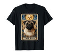 Pug Tarot Card Dog Pug Dogs Black T-Shirt - Fun Novelty Design for Adults - T-Shirt, Sweatshirt, Hoodie