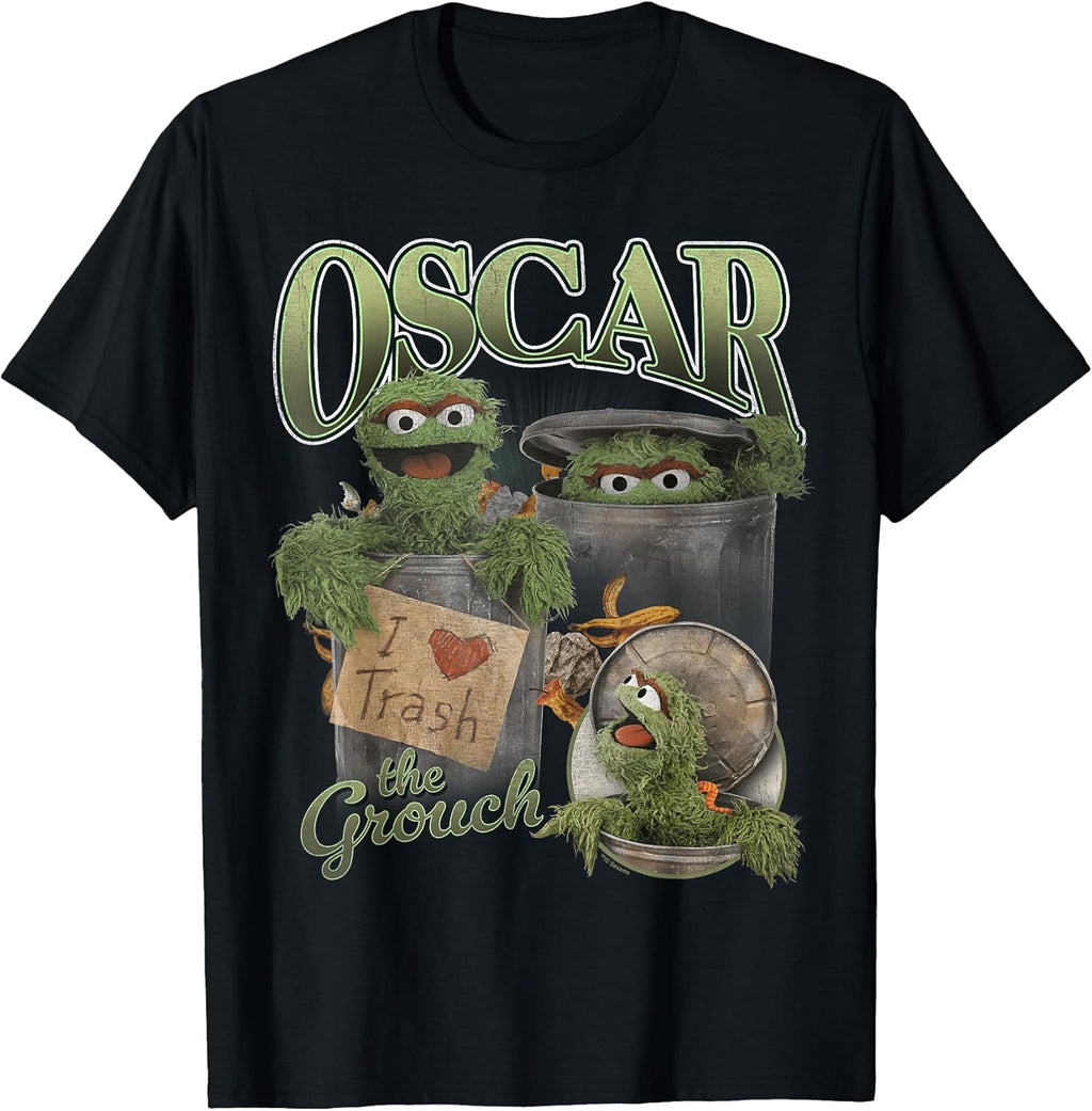 Oscar The Grouch Bootleg Style - Adult & Kids T-Shirts, Sweatshirts & Hoodies apparel design preview 1