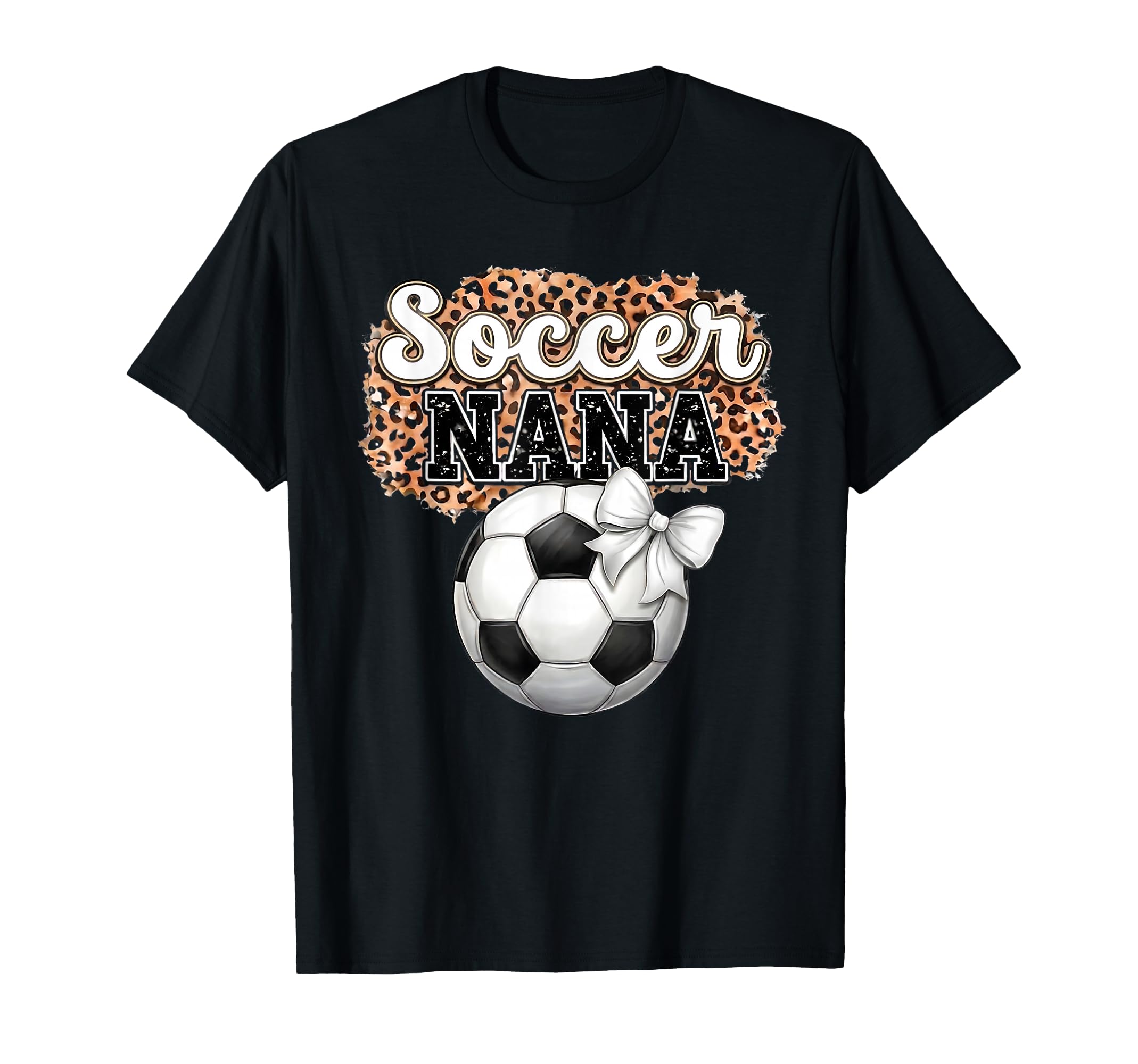 Soccer Nana Mothers Day Bow Grandma Soccer T-Shirt - Trendy Graphic Unisex - T-Shirt, Sweatshirt, Hoodie