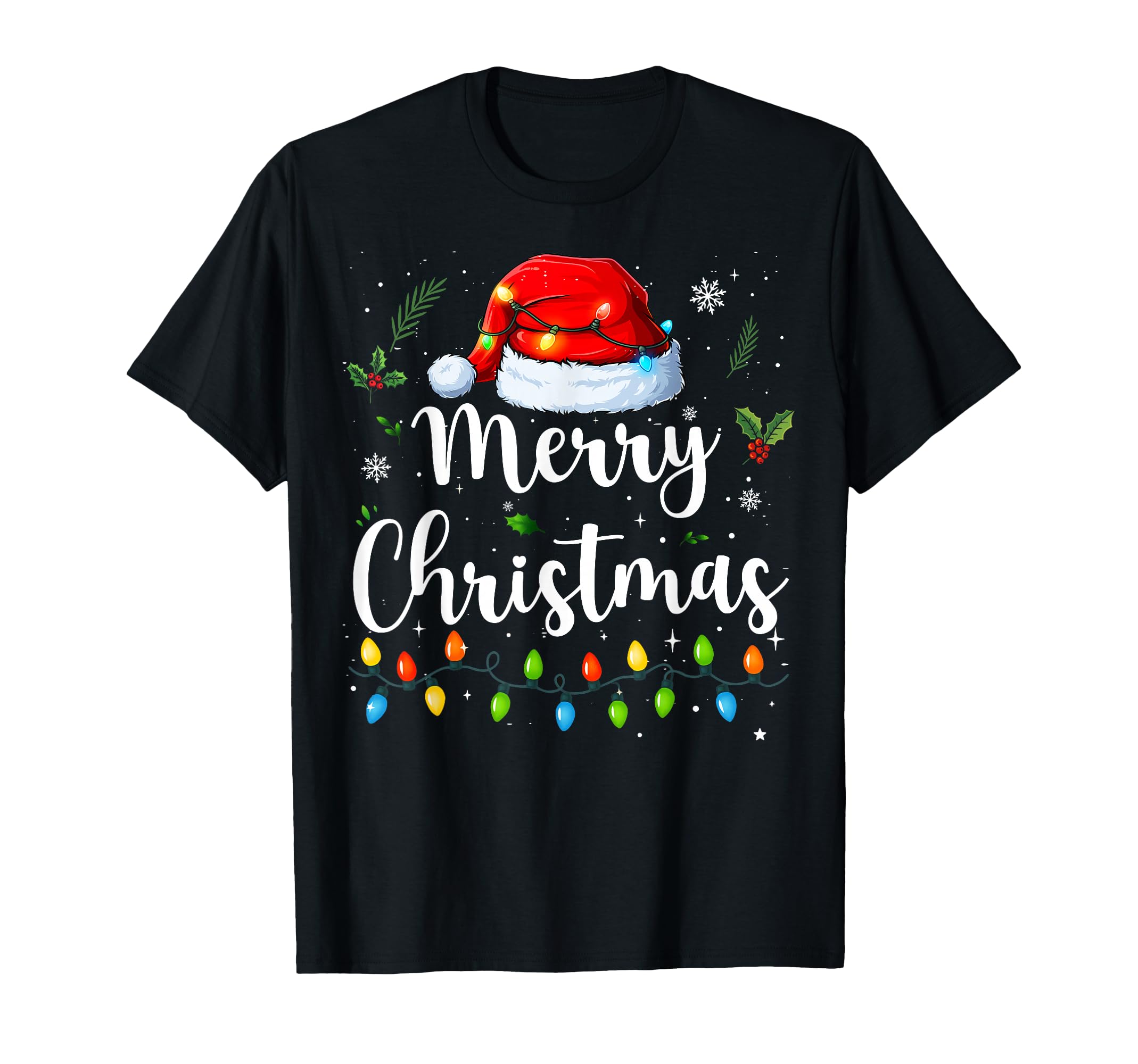 Merry Red Santa Hat Reindeer Matching T-Shirt - Streetwear Style Men Women - T-Shirt, Sweatshirt, Hoodie