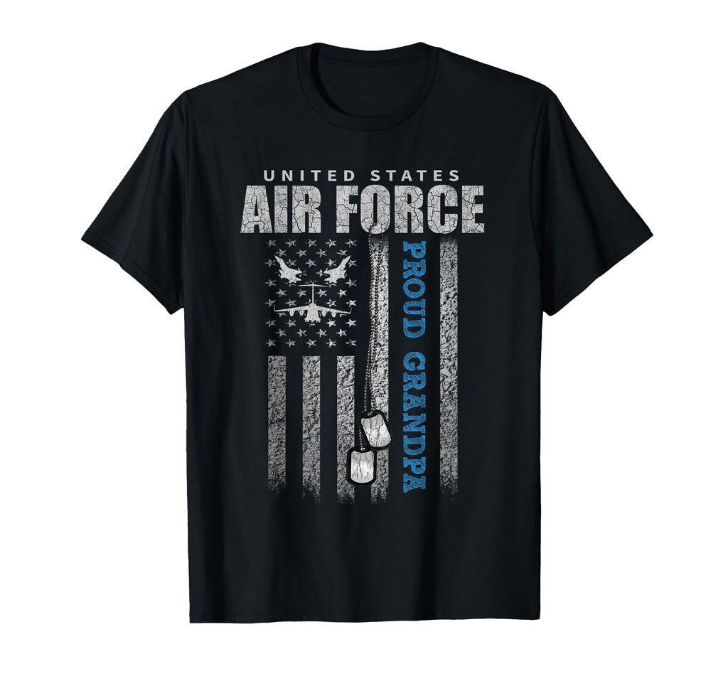 Proud Air Force Grandpa Us Air Force Usa T-Shirt - Novelty Apparel Unisex - T-Shirt, Sweatshirt, Hoodie