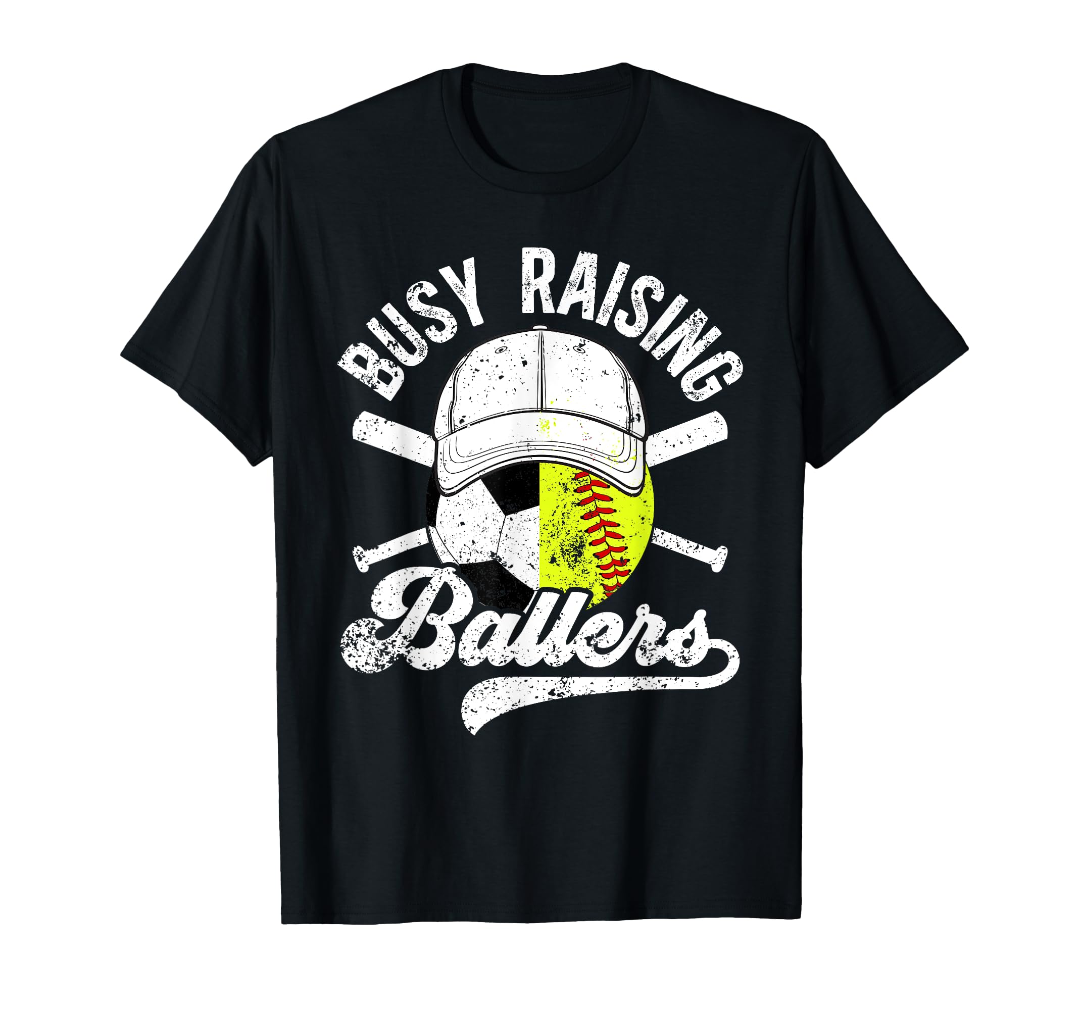 Busy Raising Ballers Soccer Softball T-Shirt - Trendy Graphic Men Women - T-Shirt, Sweatshirt, Hoodie