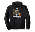 Papa Bear Gifts Funny Birthday Fun Hoodie - Minimalist Print for Adults - T-Shirt, Sweatshirt, Hoodie