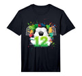 12Th Soccer Birthday Party 12 Year T-Shirt - Minimalist Print for Adults - T-Shirt, Sweatshirt, Hoodie