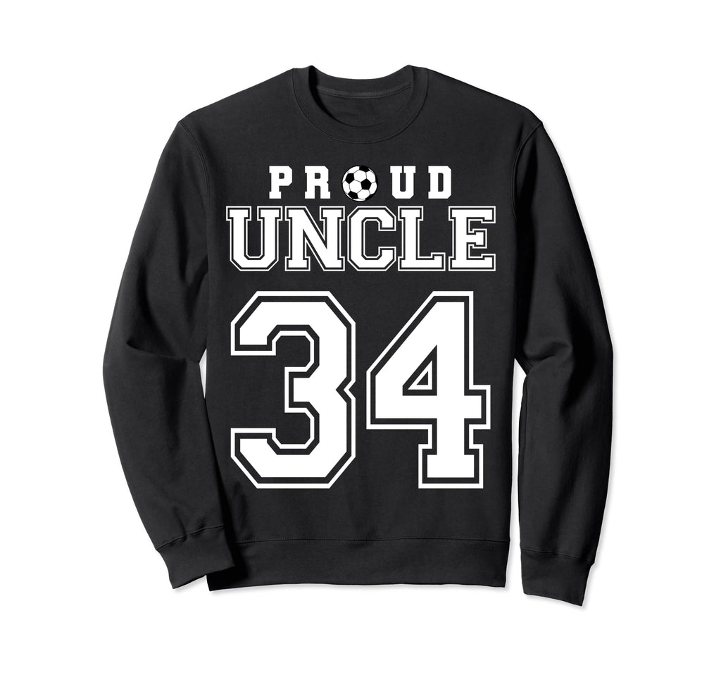 Number 34 Custom Proud Soccer Sweatshirt - Custom Art Print for Adults - T-Shirt, Sweatshirt, Hoodie