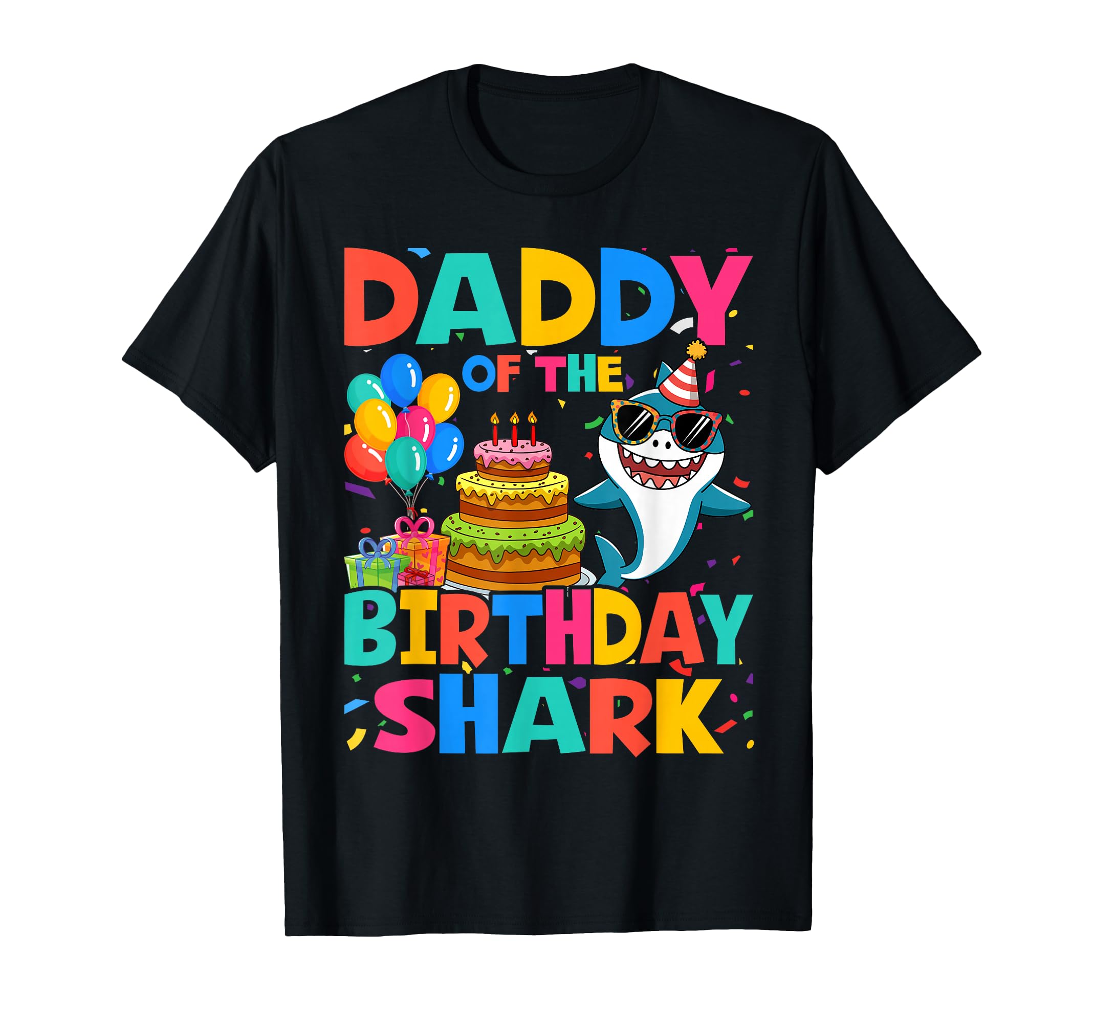 Daddy Shark Birthday Dad Matching Family T-Shirt - Graphic Print for Adults - T-Shirt, Sweatshirt, Hoodie