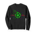 Soccer Ball Heartbeat Players And Sweatshirt - Aesthetic Graphic Men Women - T-Shirt, Sweatshirt, Hoodie