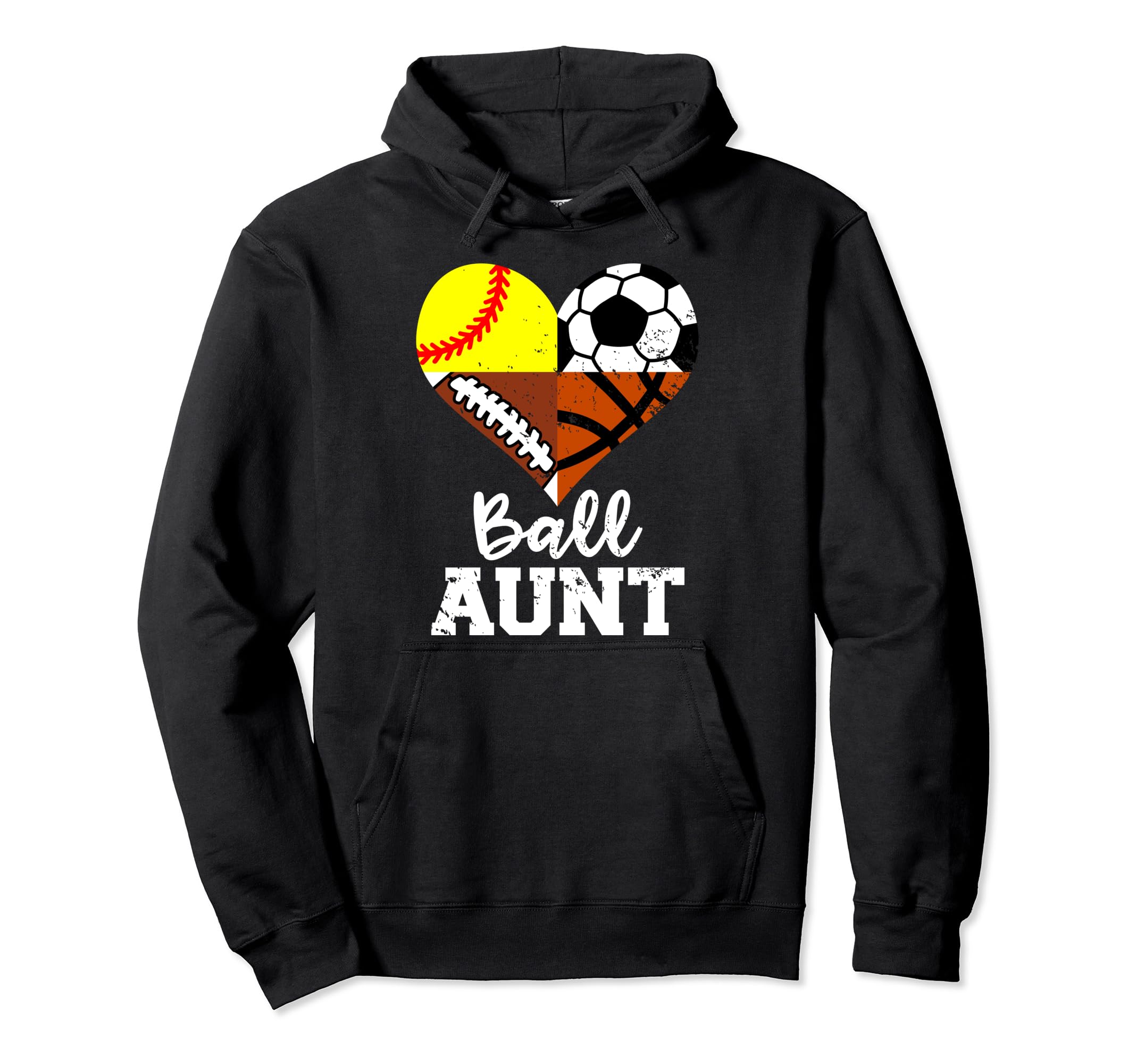 Ball Aunt Funny Soccer Football Hoodie - Fun Novelty Design Men Women - T-Shirt, Sweatshirt, Hoodie