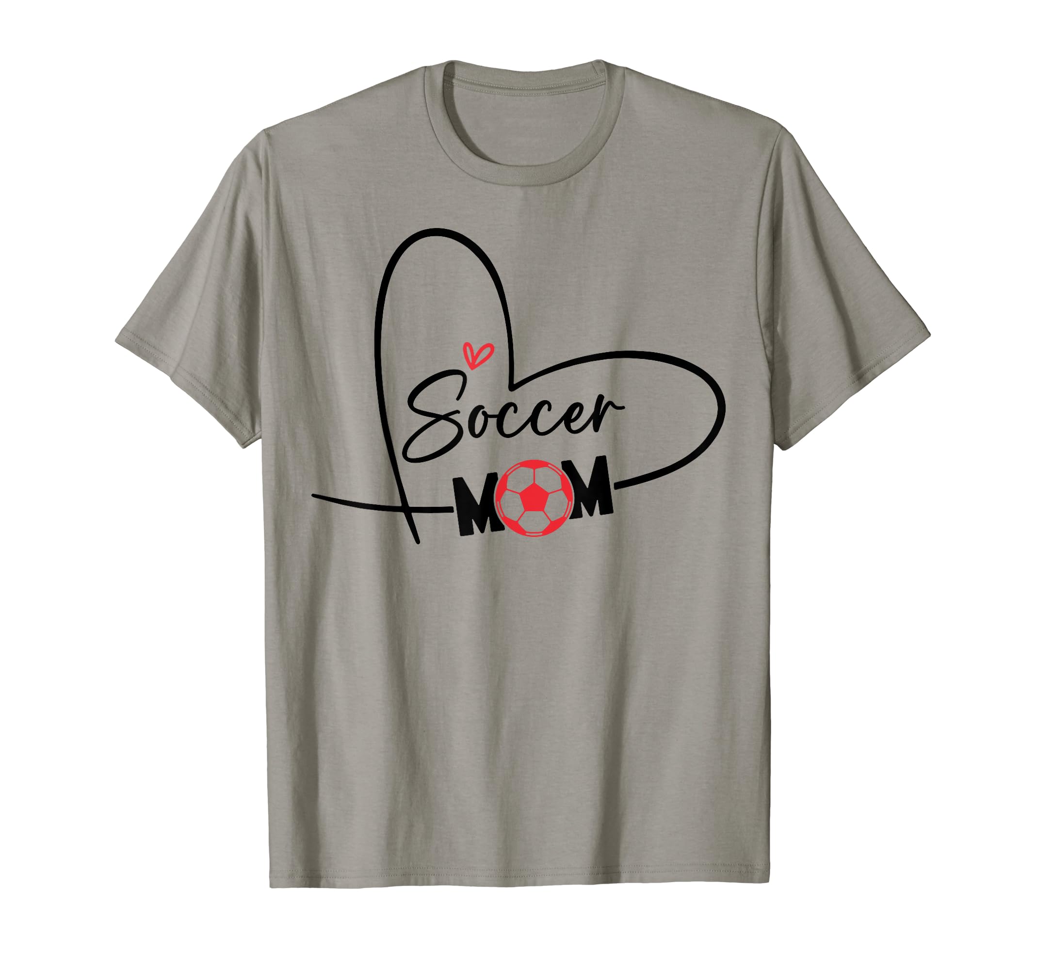 Soccer Mom Play Ball Soccer Heart T-Shirt - Graphic Print Unisex - T-Shirt, Sweatshirt, Hoodie