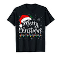 Merry Lights Santa Hat Family Matching T-Shirt - Fun Novelty Design Unisex - T-Shirt, Sweatshirt, Hoodie