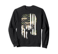 Deer Hunting Camoflage American Flag Sweatshirt - Graphic Print Men Women - T-Shirt, Sweatshirt, Hoodie