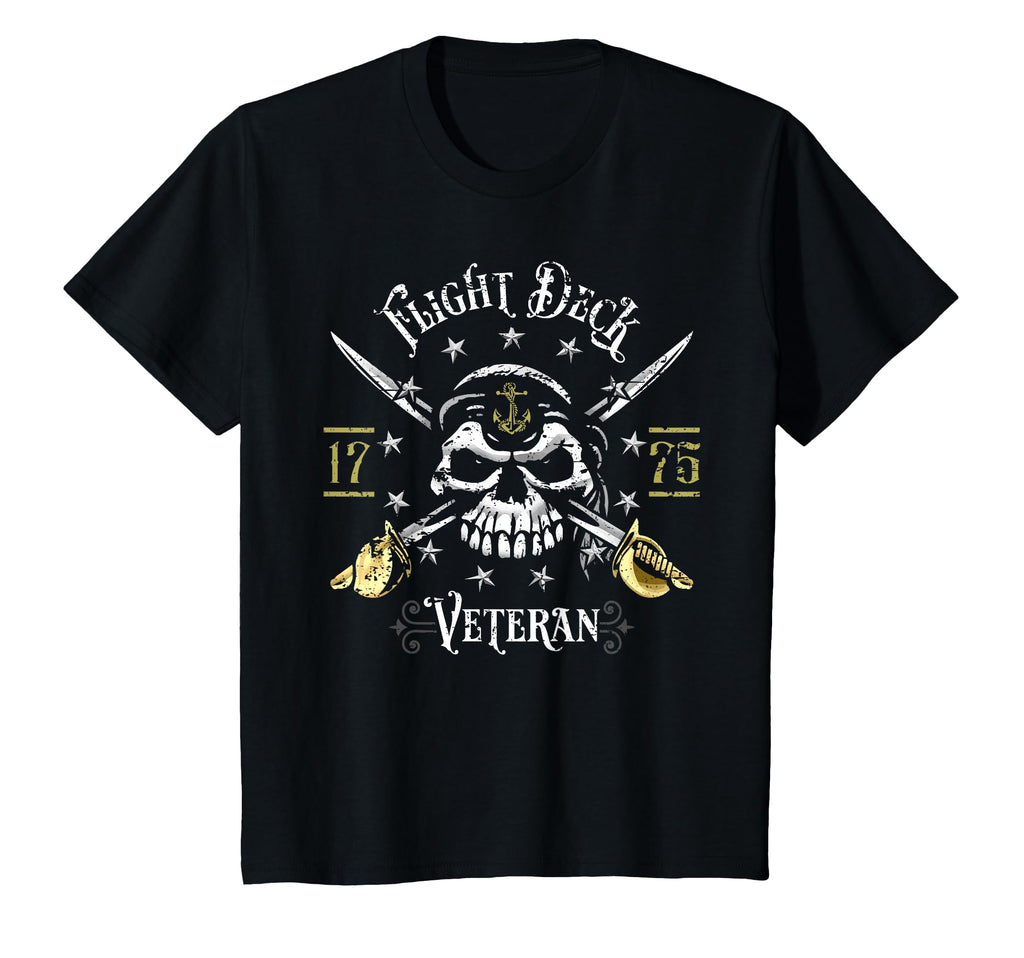 Flight Deck Veteran Skull Naval Aviation T-Shirt - Trendy Graphic Unisex - T-Shirt, Sweatshirt, Hoodie