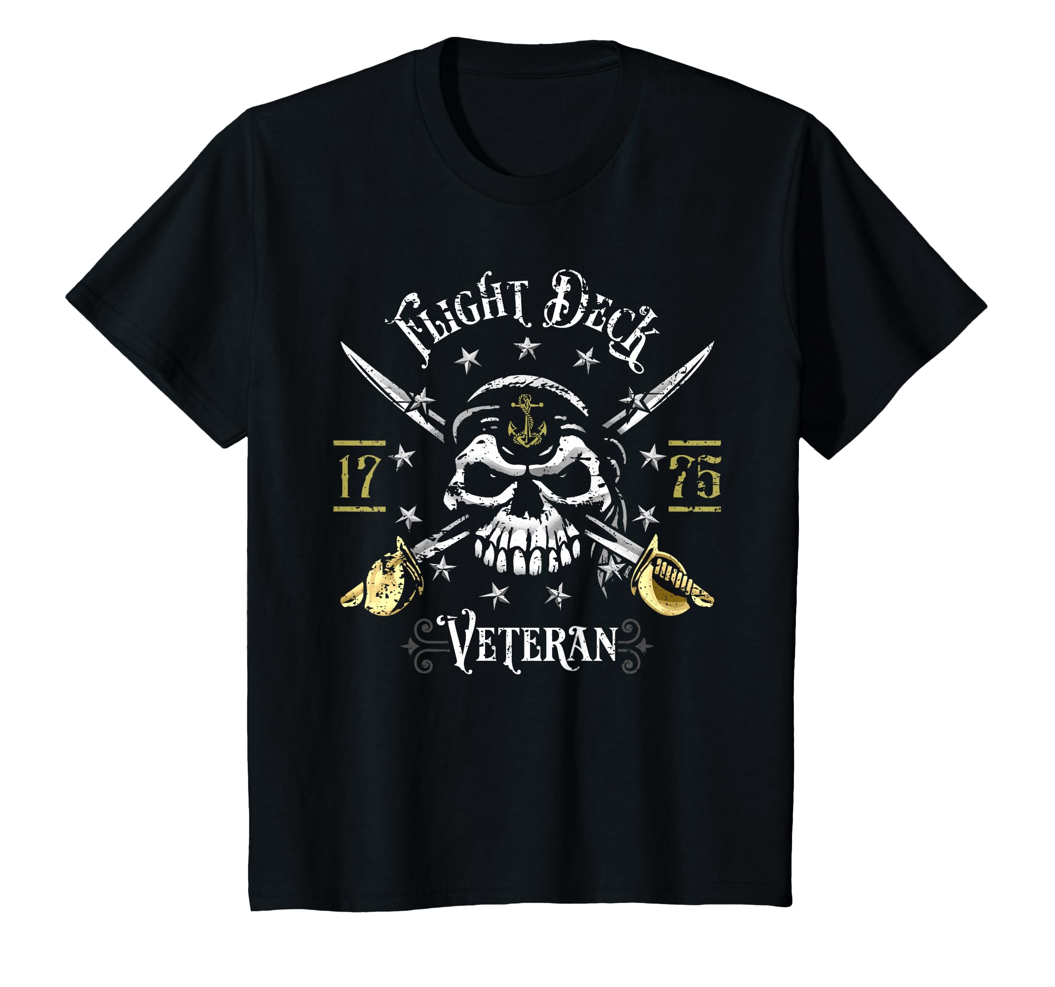 Flight Deck Veteran Skull Naval Aviation T-Shirt - Trendy Graphic Unisex - T-Shirt, Sweatshirt, Hoodie