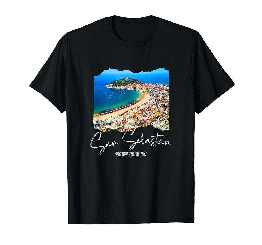 Spain San Sebastian Souvenir San T-Shirt - Minimalist Print Men Women - T-Shirt, Sweatshirt, Hoodie
