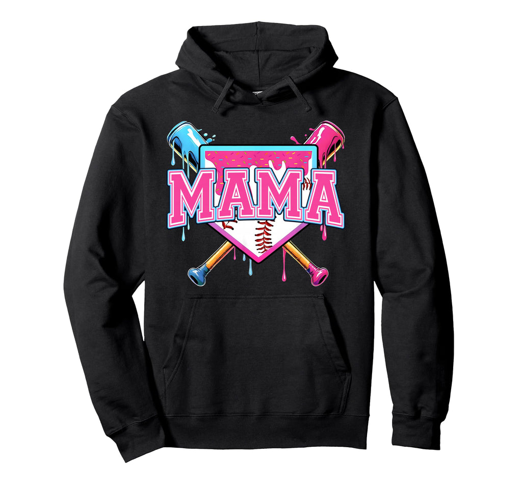 Baseball Drip Mom Ice Cream Drip Mama Hoodie - Unique Graphic Unisex - T-Shirt, Sweatshirt, Hoodie