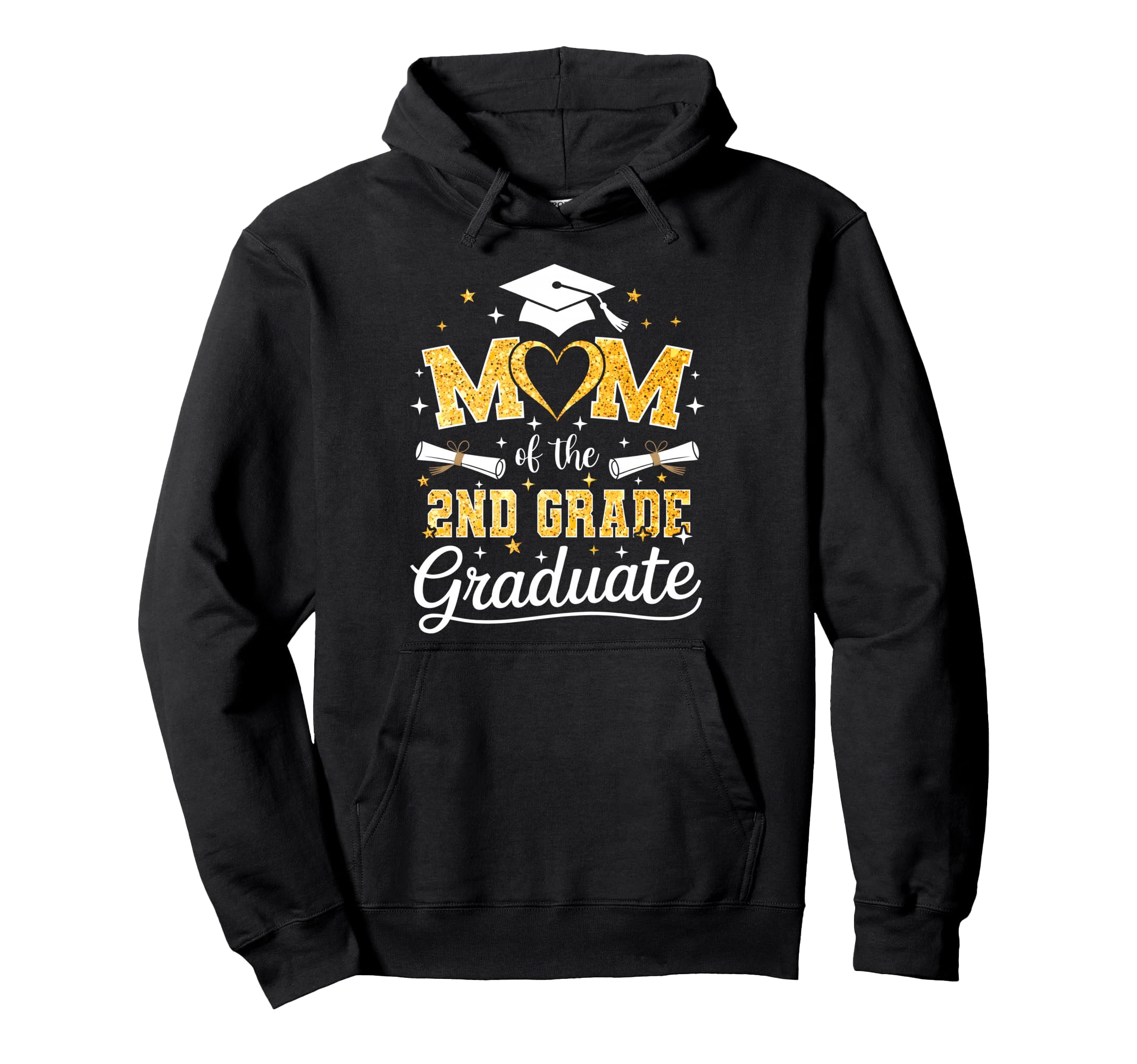Mom 2Nd Grade Graduate Senior Hoodie - Casual Everyday Wear Men Women - T-Shirt, Sweatshirt, Hoodie