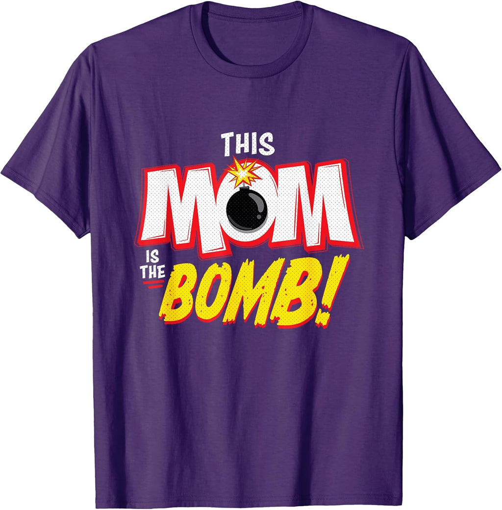 This Mom Is The Bomb Funny Mother's Day Pop Art Comic - Adult & Kids T-Shirts, Sweatshirts & Hoodies apparel design preview 1
