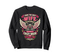 Motorcycle Biker Wife Husband Sweatshirt - Novelty Apparel for Adults - T-Shirt, Sweatshirt, Hoodie