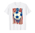 Soccer Ball U S Flag Soccer Fans T-Shirt - Novelty Apparel Men Women - T-Shirt, Sweatshirt, Hoodie