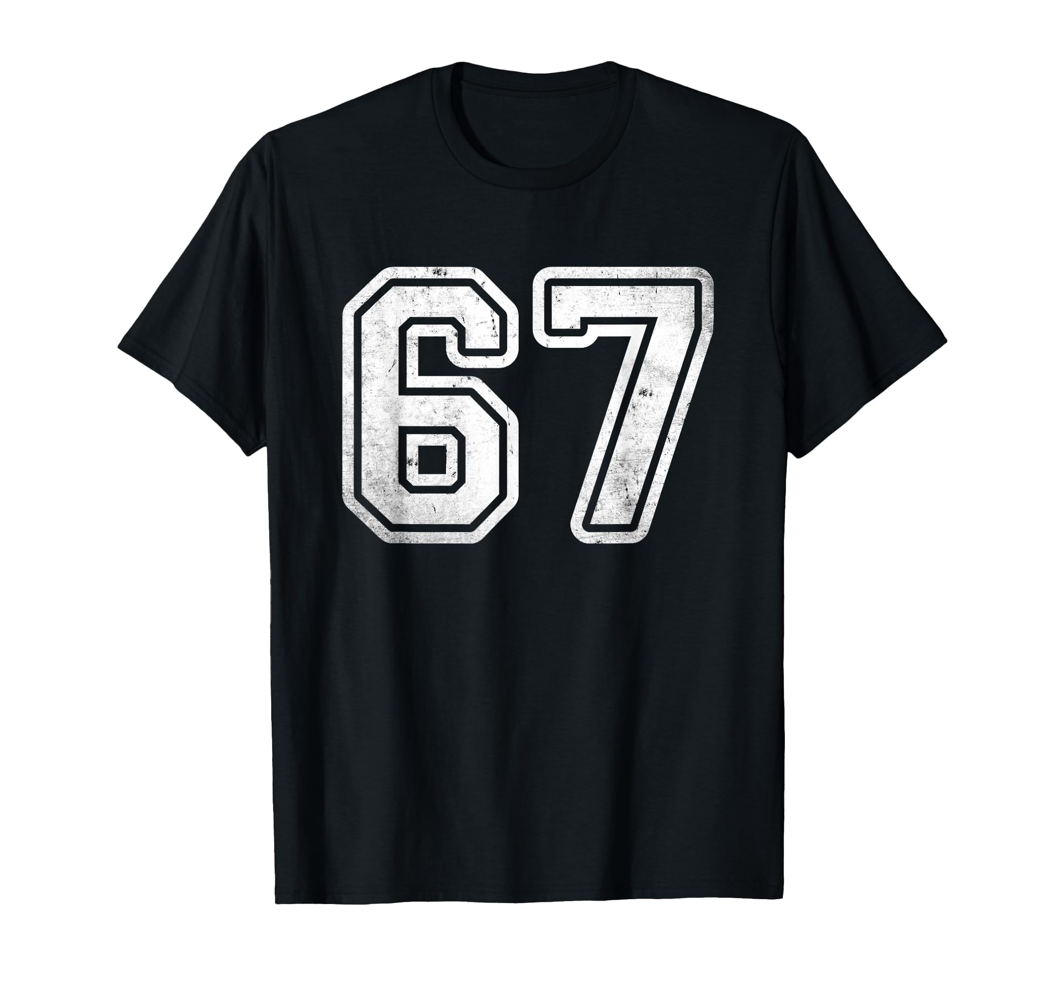 White Sports Team Number 67 T-Shirt - Unique Graphic Men Women - T-Shirt, Sweatshirt, Hoodie