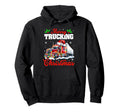 Merry Trucking Truck Driver Funny Dad Hoodie - Aesthetic Graphic Men Women - T-Shirt, Sweatshirt, Hoodie