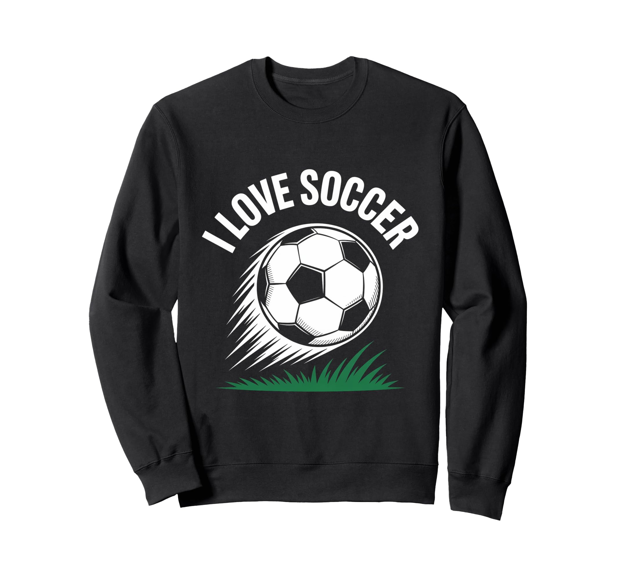 I Love Soccer Enthusiasts Sweatshirt - Casual Everyday Wear for Adults - T-Shirt, Sweatshirt, Hoodie