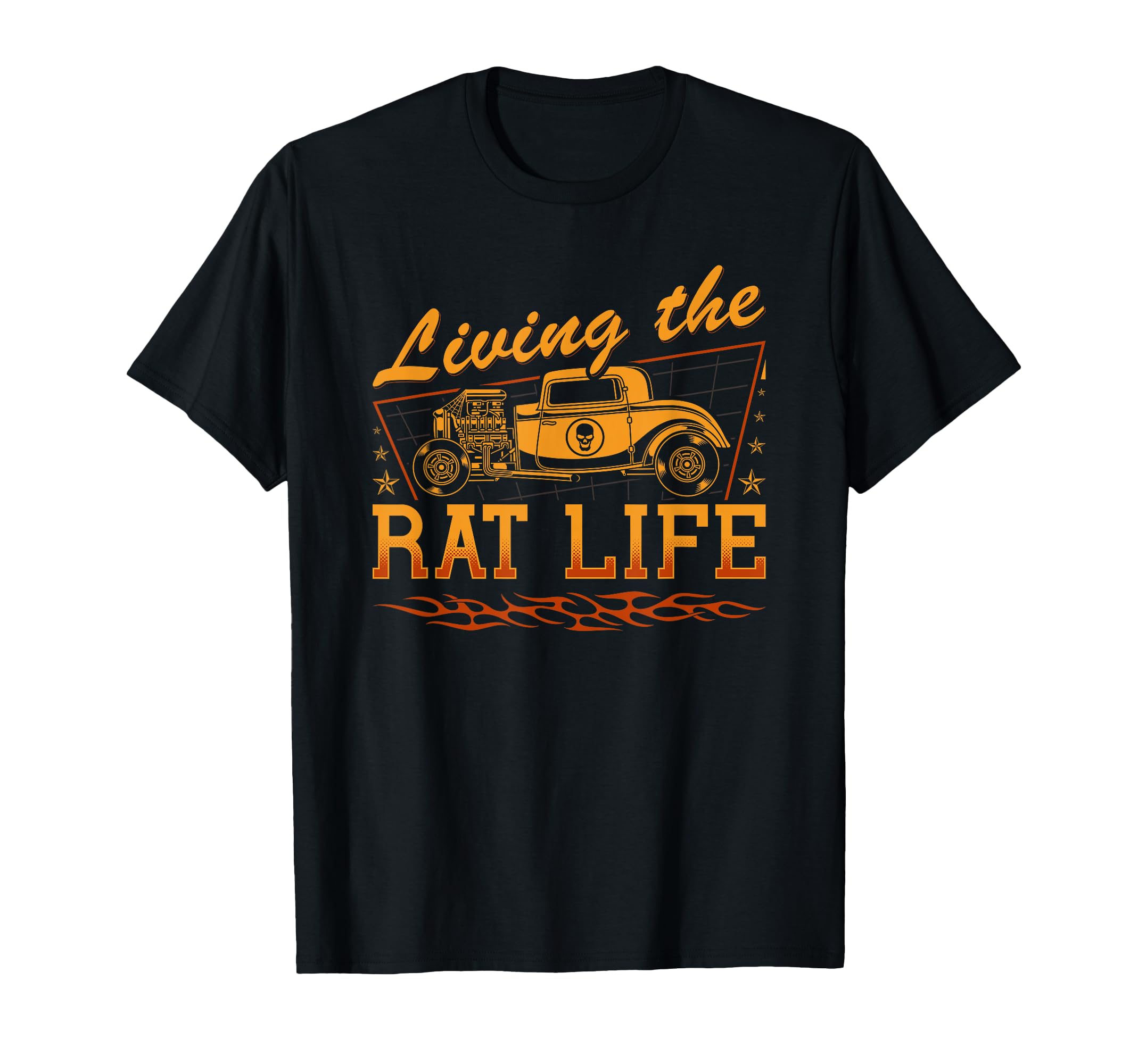Hot Rod Rusty Car Living Rat Life Rat T-Shirt - Fun Novelty Design Unisex - T-Shirt, Sweatshirt, Hoodie