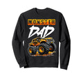 Monster Truck Dad Funny Happy Sweatshirt - Trendy Graphic for Adults - T-Shirt, Sweatshirt, Hoodie