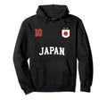 Japan Soccer Team 10 Japanese Flag Hoodie - Fun Novelty Design Men Women - T-Shirt, Sweatshirt, Hoodie