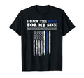 Police Dad Thin Blue Line Outfit Back T-Shirt - Novelty Apparel for Adults - T-Shirt, Sweatshirt, Hoodie