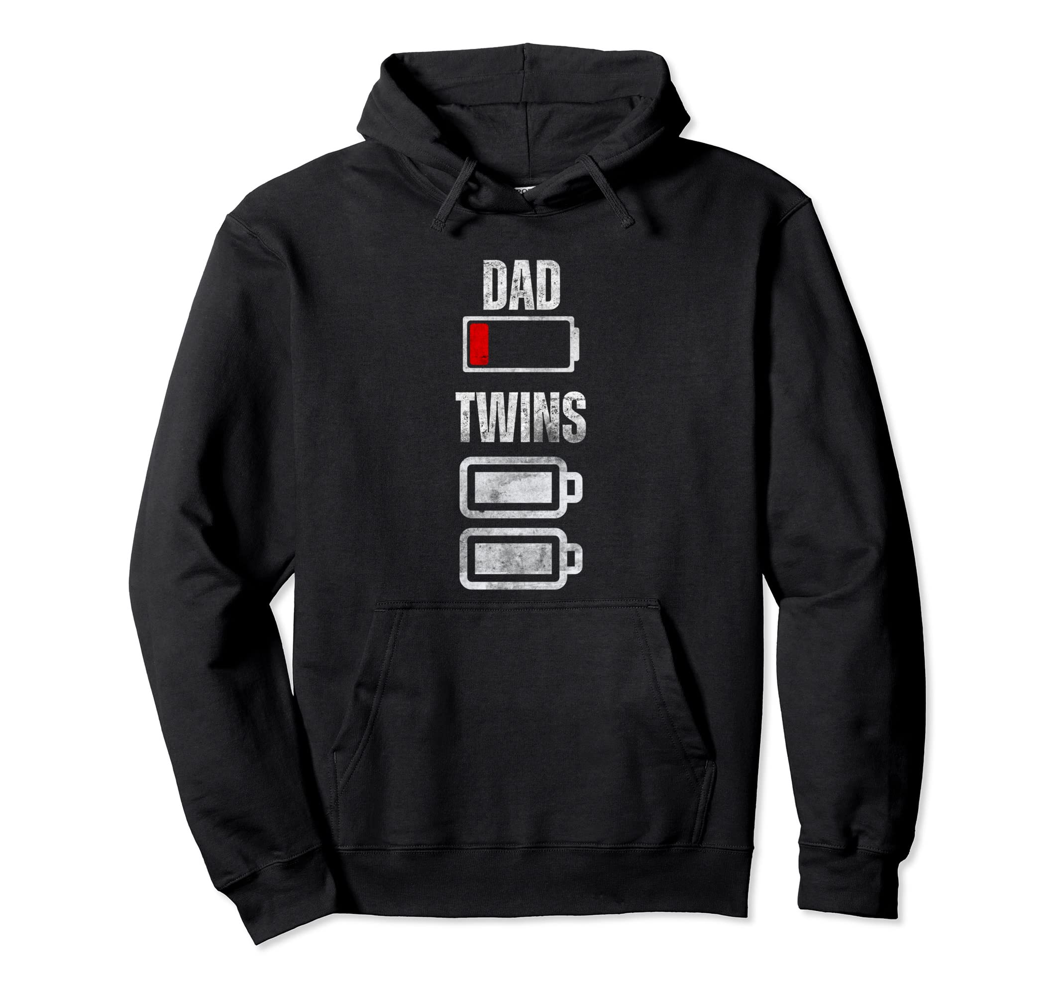 Dad Low Battery Twins Full Charge Hoodie - Aesthetic Graphic for Adults - T-Shirt, Sweatshirt, Hoodie