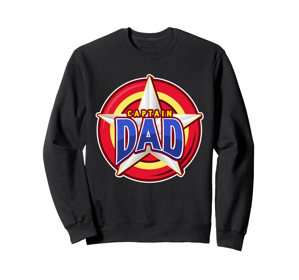 Captain Dad Superhero Sweatshirt - Trendy Graphic for Adults - T-Shirt, Sweatshirt, Hoodie