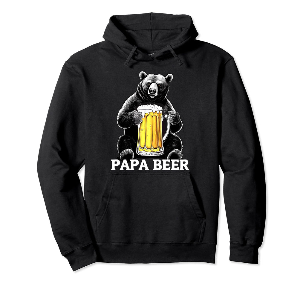 Papa Beer Dad Gifts Bear Beer Glass Hoodie - Unique Graphic Men Women - T-Shirt, Sweatshirt, Hoodie