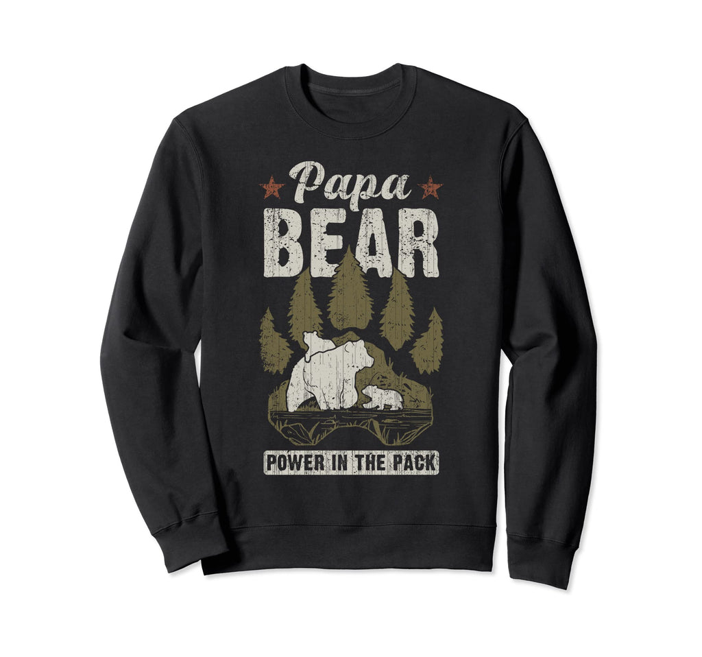 Papa Bear 2 Cubs 2 Children Dad Sweatshirt - Unique Graphic Men Women - T-Shirt, Sweatshirt, Hoodie