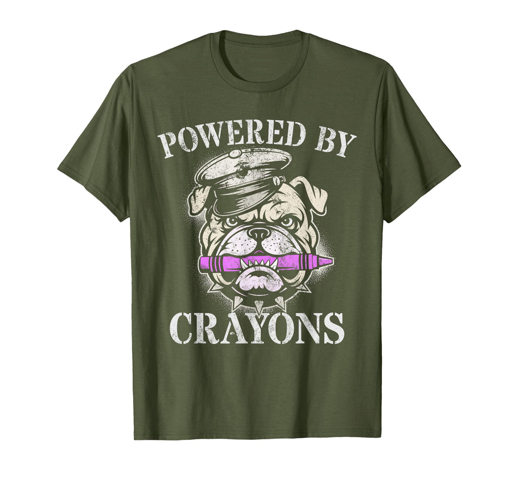Powered Crayons Soldier Dad Team T-Shirt - Aesthetic Graphic Unisex - T-Shirt, Sweatshirt, Hoodie
