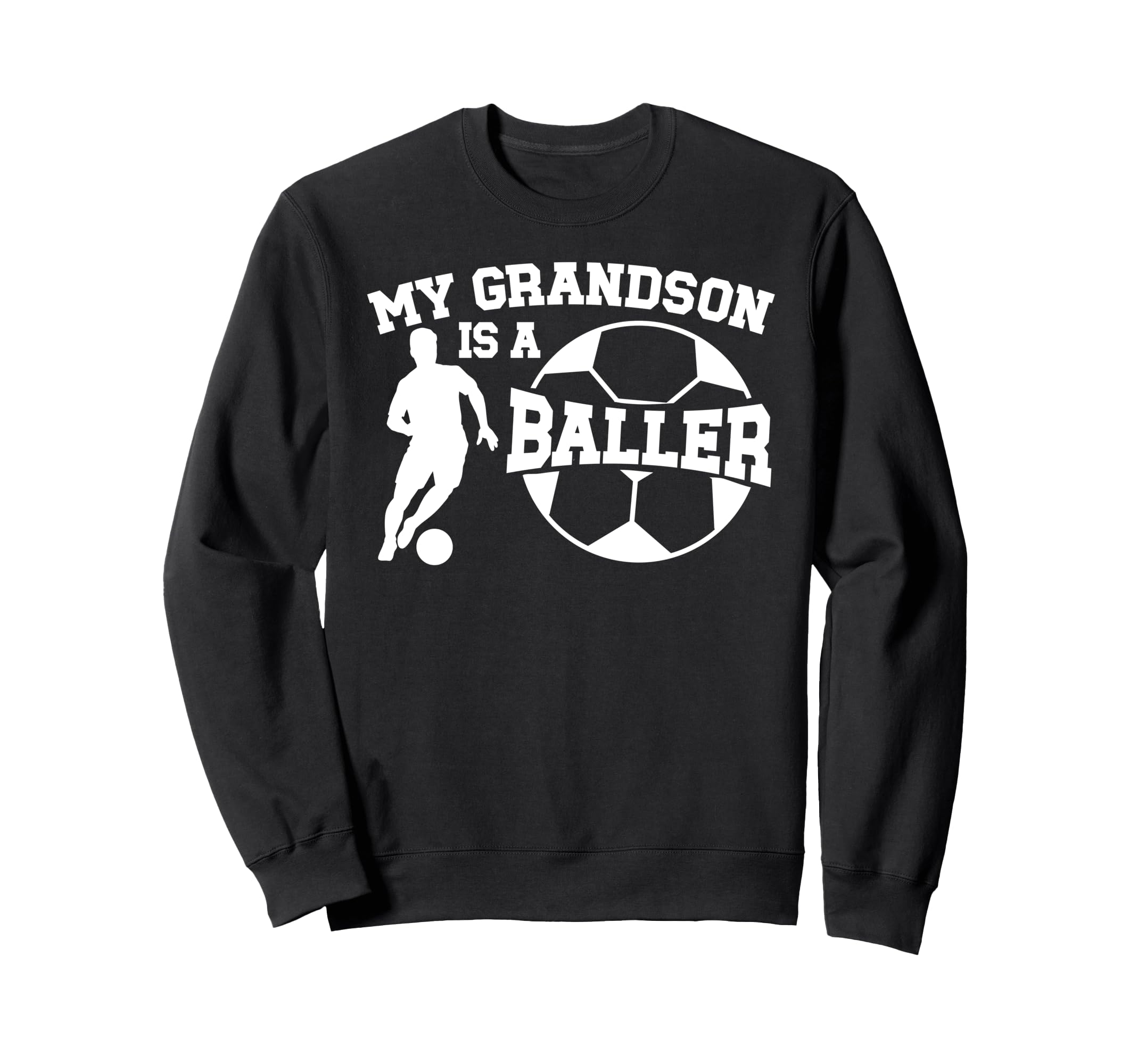 My Grandson Is Baller Soccer Nana Sweatshirt - Custom Art Print for Adults - T-Shirt, Sweatshirt, Hoodie