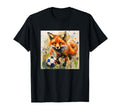 Colorful Artistic Sketch Oil Painting Fox T-Shirt - Novelty Apparel Unisex - T-Shirt, Sweatshirt, Hoodie
