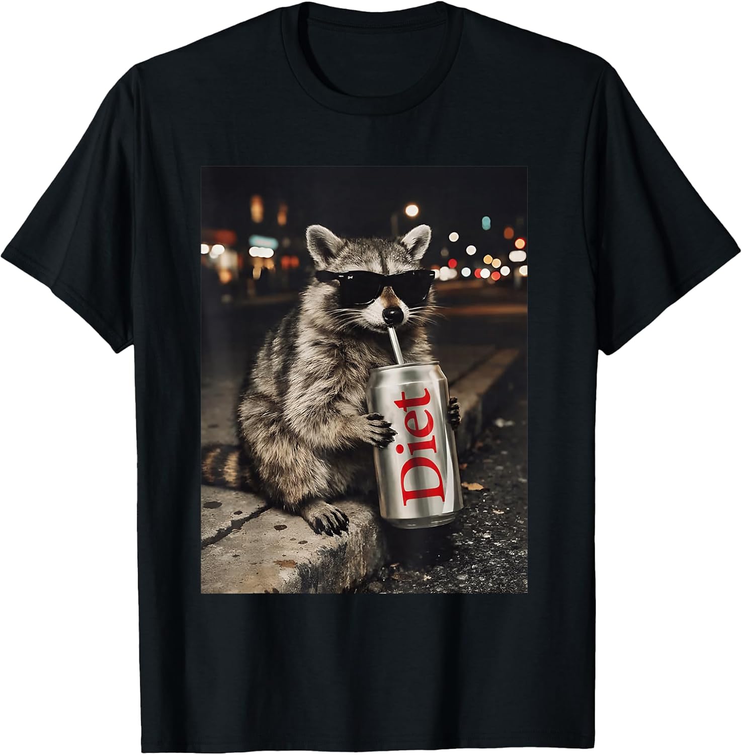 Raccoons Diet Soda Funny Animal Meme Genz Dank - Adult & Kids T-Shirts, Sweatshirts & Hoodies apparel design preview 1
