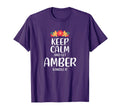 Amber Keep Calm Personalized Name T-Shirt - Streetwear Style for Adults - T-Shirt, Sweatshirt, Hoodie